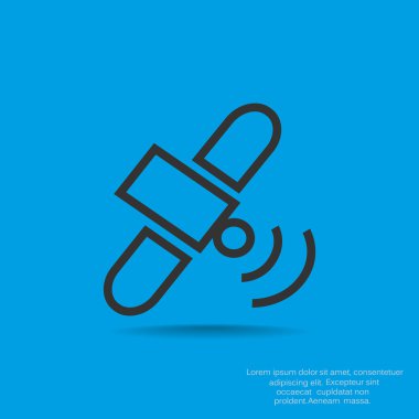 Uzay İstasyonu ince çizgi simgesi