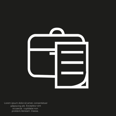 Belgeleri web simgesi için iş çanta