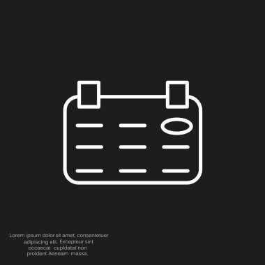 Takvim basit web simgesi yaprak