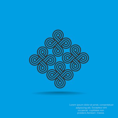 Eğrisi simetrik şekiller desen