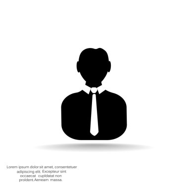 İşadamı siluet web simgesi