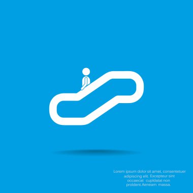 Adam yürüyen merdiven, bilgi işareti