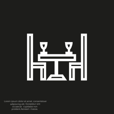 Masa sandalye simgesiyle