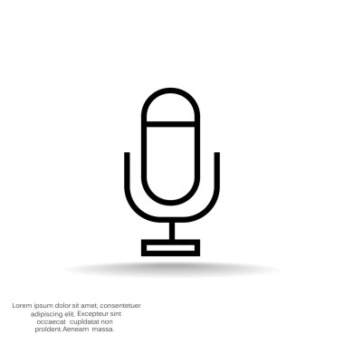 Basit mikrofon web simgesi
