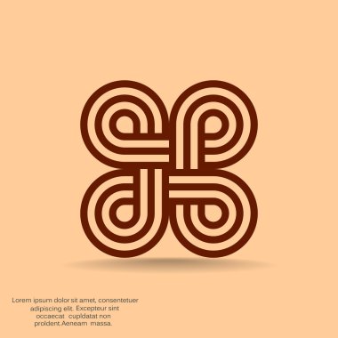 Eğrisi simetrik şekiller desen