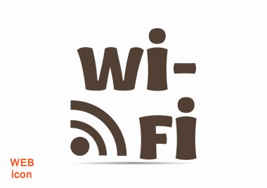 Wi-Fi yazıt dalgalar simgesiyle