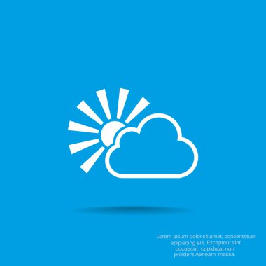 Güneş bulut basit simgesiyle