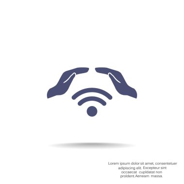 Radyo dalgaları ile el simgesi