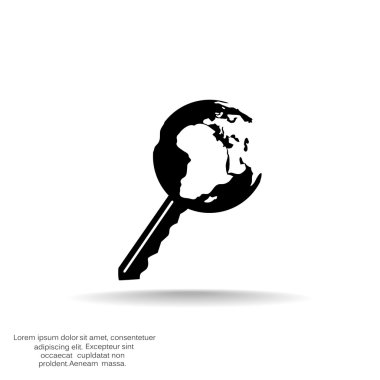 Dünya web simgesi anahtarı