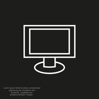 Boş monitör ekran web simgesi