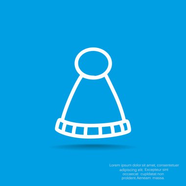 Kış şapka web simgesi