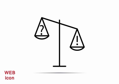 Adalet basit web simgesi ölçekleri