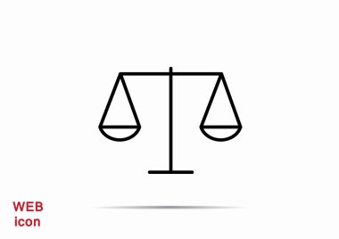 Adalet basit web simgesi ölçekleri