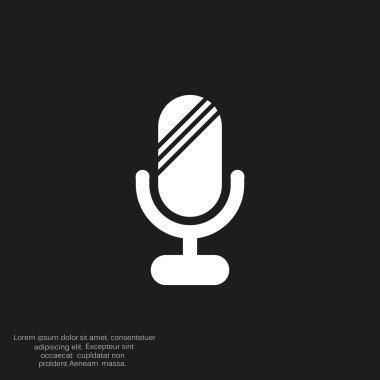 Basit mikrofon web simgesi