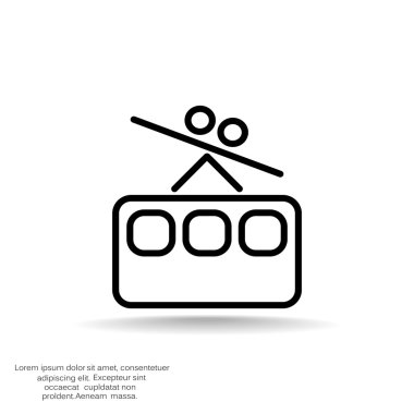 Füniküler demiryolu web simgesi,