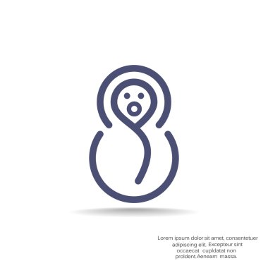 Basit çizgiler bebek bebek simge