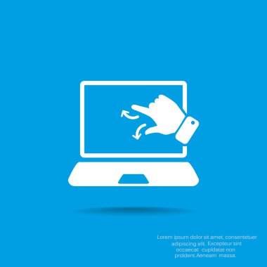 Dokunmatik ekranda dizüstü web simgesi