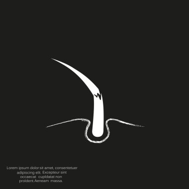 Hasarlı saçın web simgesi