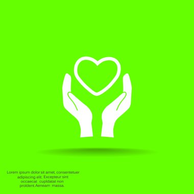 Kardiyoloji sembol basit simgesini