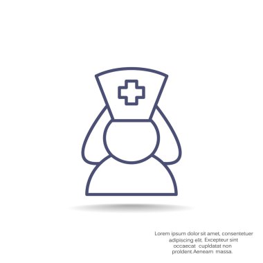 Hemşire siluet web simgesi