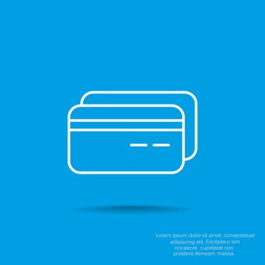 Plastik kart basit web simgesi