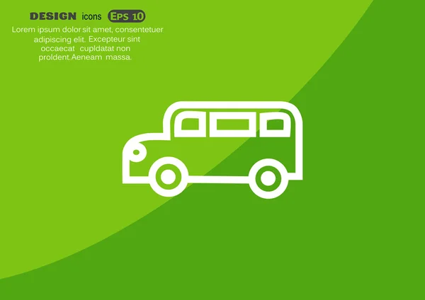 Icono del autobús escolar — Vector de stock