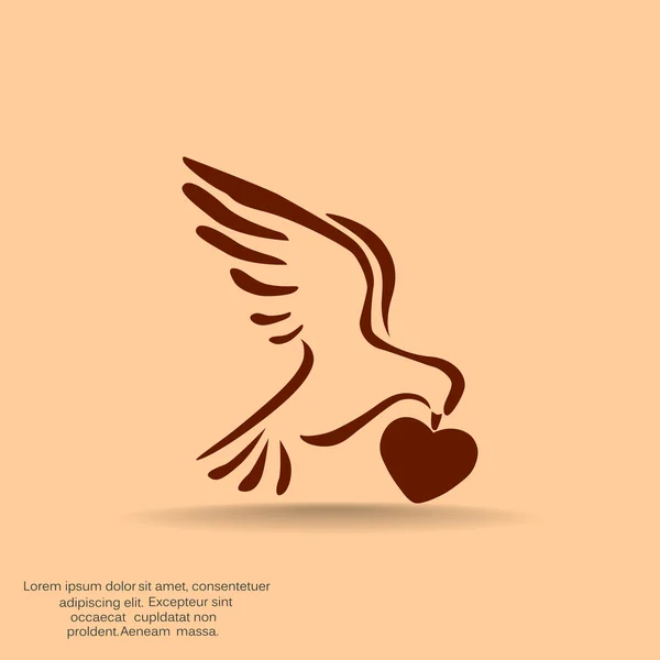 Dove, web icon — Stock Vector