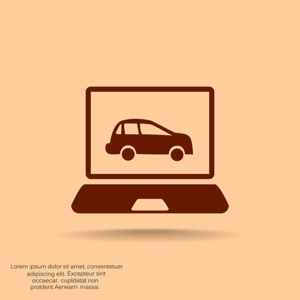 Icono de coche simple — Vector de stock