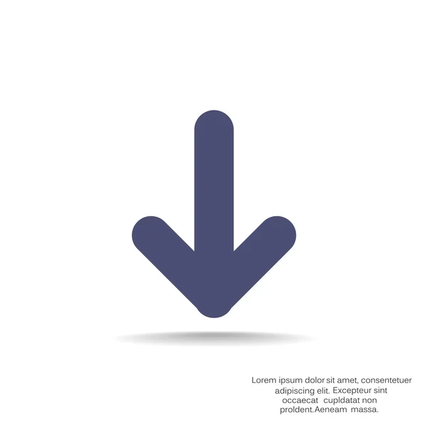 Flecha apuntando hacia abajo icono — Archivo Imágenes Vectoriales