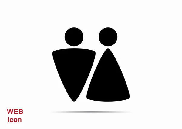 Cinsiyet işaretleri ile WC simgesi — Stok Vektör