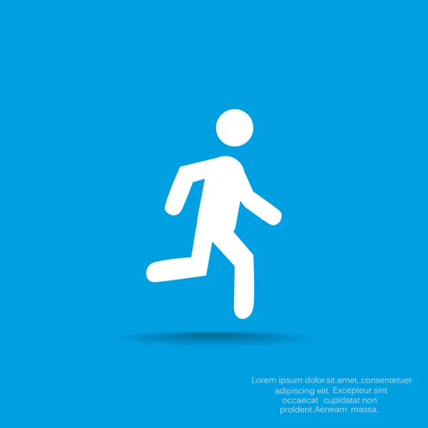 Hombre corriendo icono — Vector de stock