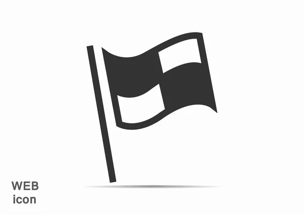 Afwerking vlag, pictogram — Stockvector