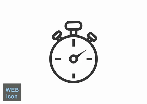 Eenvoudige stopwatch web pictogram — Stockvector