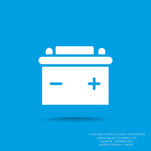 Eenvoudige auto batterijpictogram — Stockvector