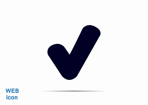 Marca de chek con icono de garrapata — Vector de stock
