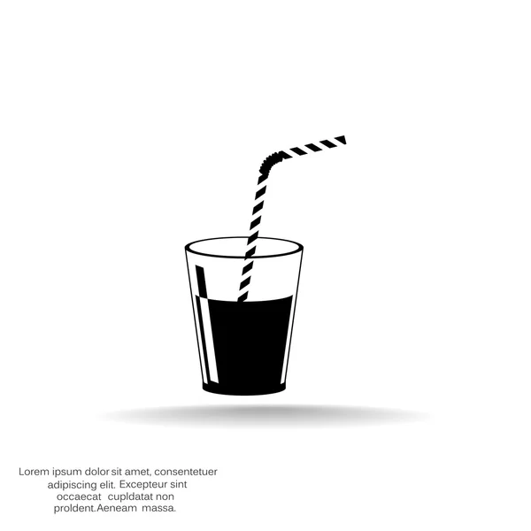 Kopp med uppfriskande drink ikonen — Stock vektor
