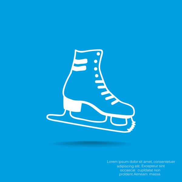 Skate cipő pókháló ikon — Stock Vector