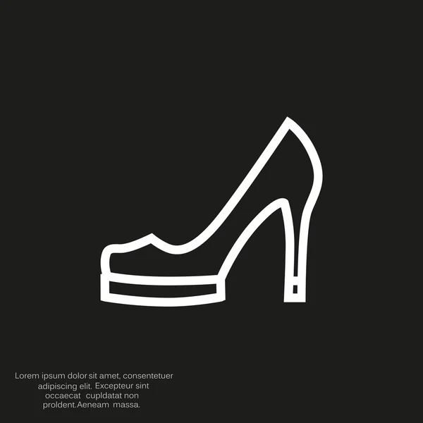 Icône de chaussure féminine — Image vectorielle