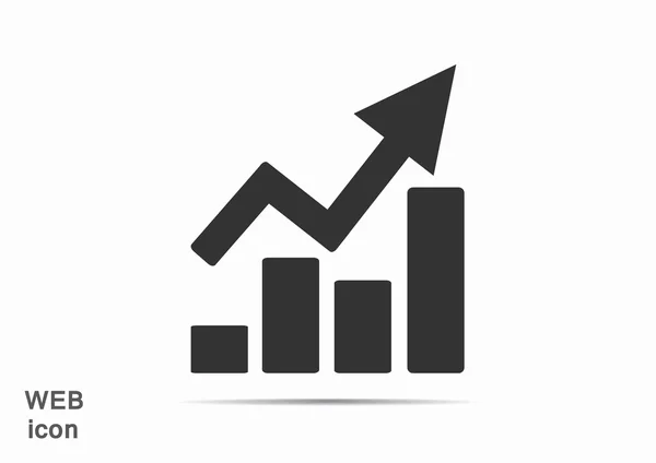 Meningkatnya grafik ikon web sederhana - Stok Vektor