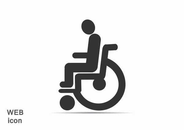 Tekerlekli sandalye simgesini devre dışı — Stok Vektör