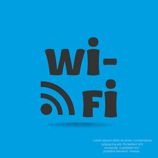 波アイコンで Wi Fi の碑文 — ストックベクタ