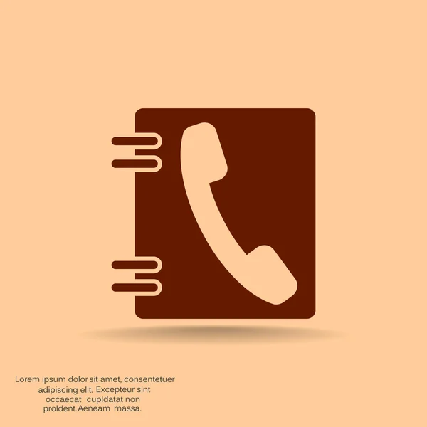 Icono de la guía telefónica — Archivo Imágenes Vectoriales