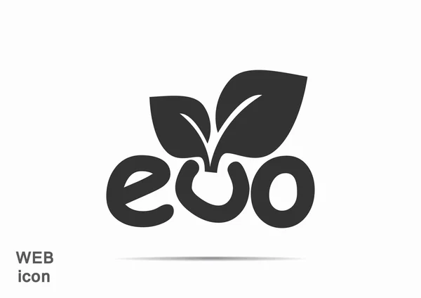 Eco inskrift med blad — Stock vektor