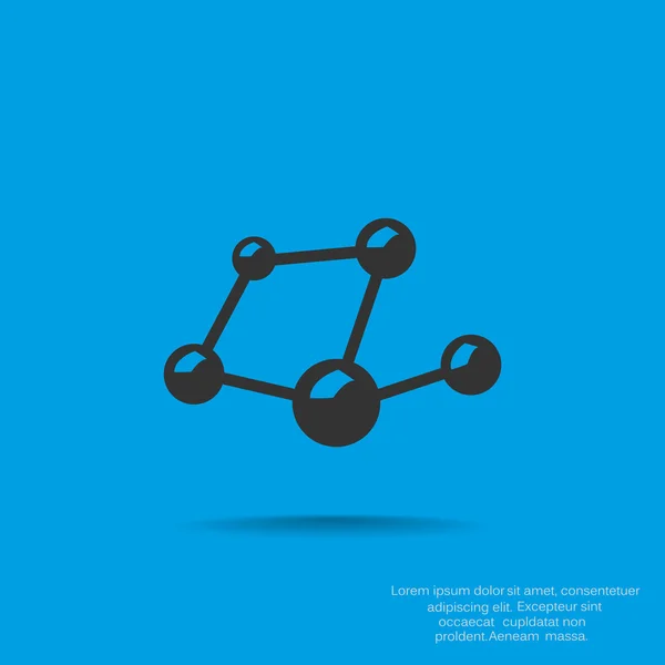 Moleculaire samengestelde web pictogram — Stockvector