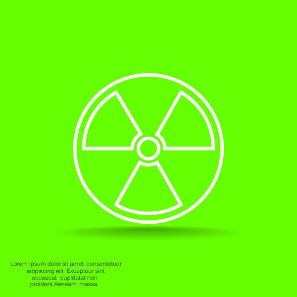 Einfaches Symbol des Strahlungszeichens — Stockvektor