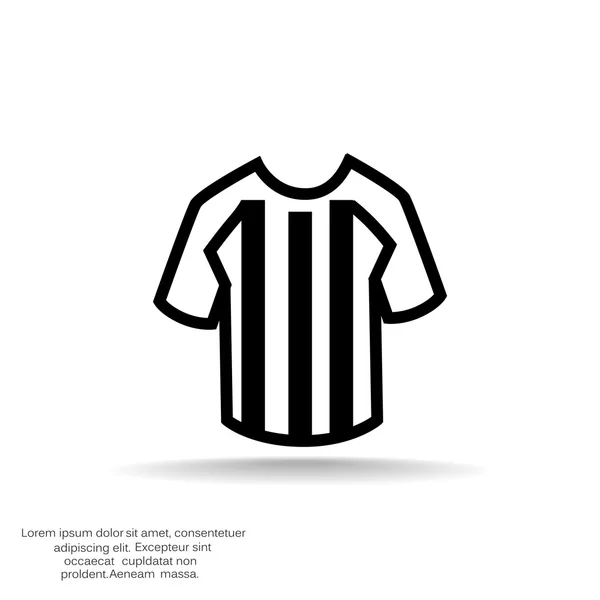 Voetbal T-shirt web pictogram — Stockvector