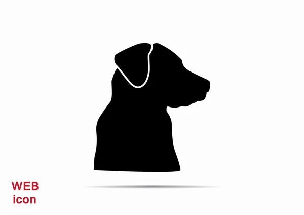 Sign with dog silhouette — Stock Vector