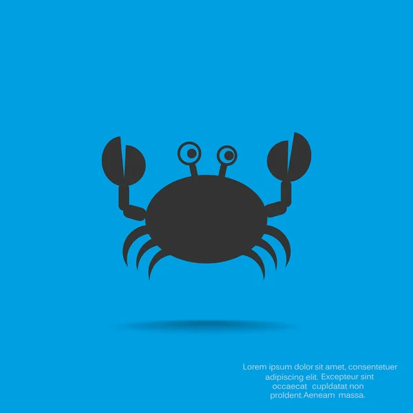 Doodle Crab Web-Ikone — Stockvektor