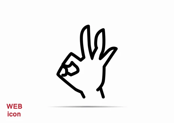 Human okay hand sign — Stock Vector