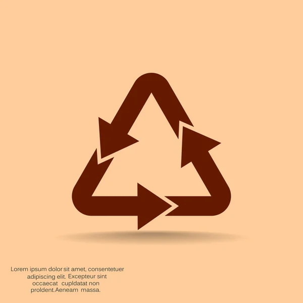 Waste recycling symbol with arrows — Stock Vector